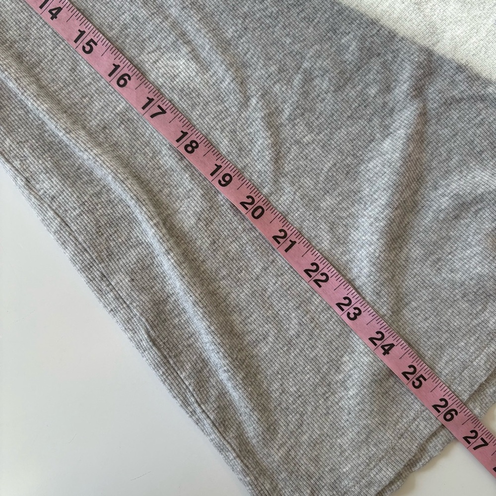 Annette Goertz || Ribbed‎ Elbow-Length Tee Knit Top T-Shirt Gray Small - Picture 7 of 9